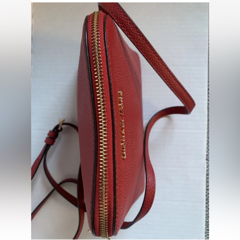 Michael Kors Sz Medium Scarlet Red Bag Adele Dome Crossbody NWT - Picture 6 of 11